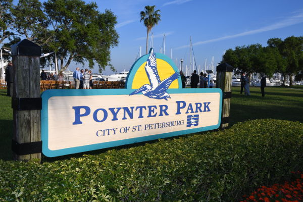 An image of the signage for Poynter Park