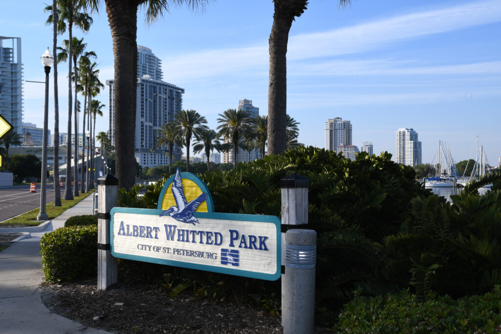 An image of the Albert Whitted Park signage